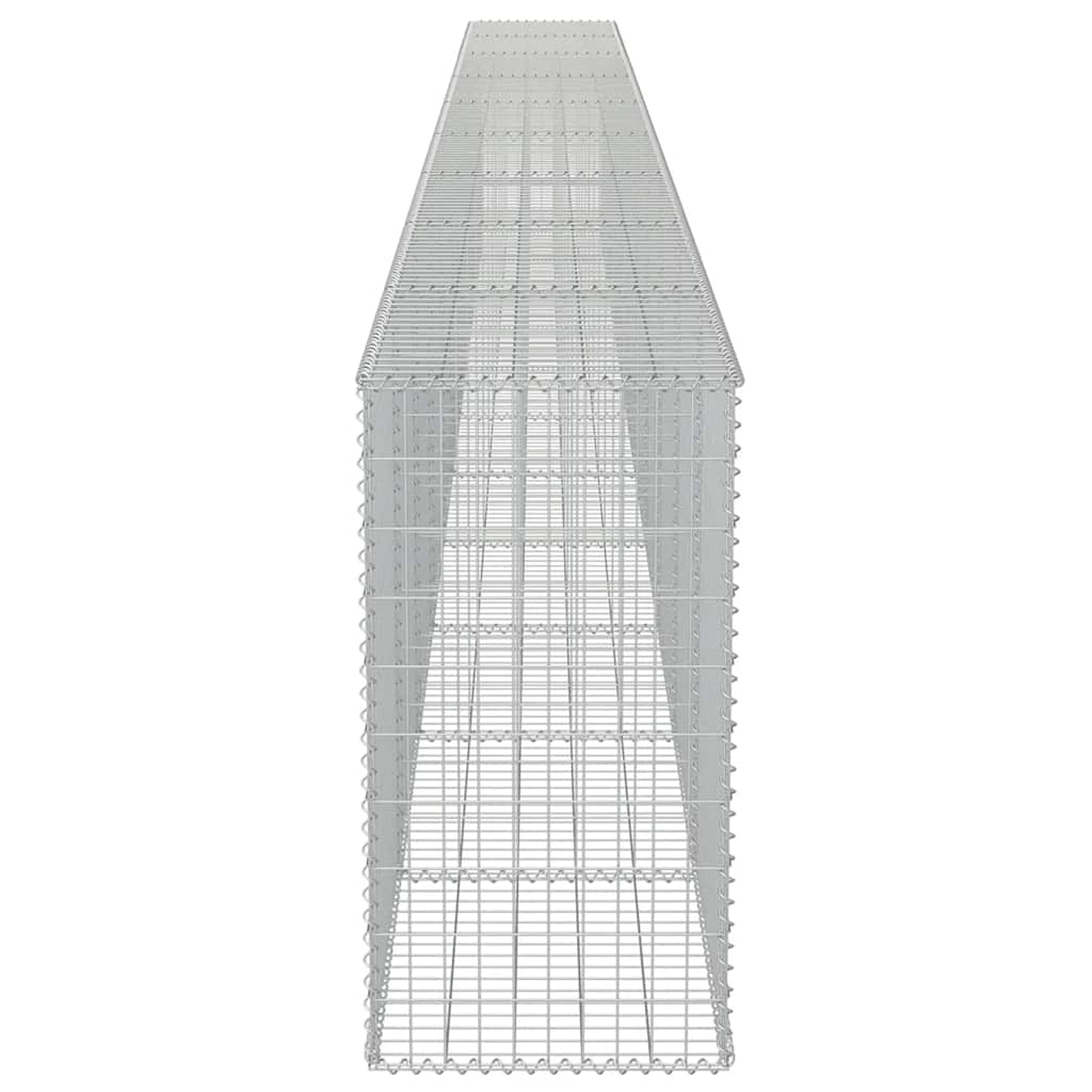 Gabion Wall with Covers Galvanised Steel 900x50x100 cm