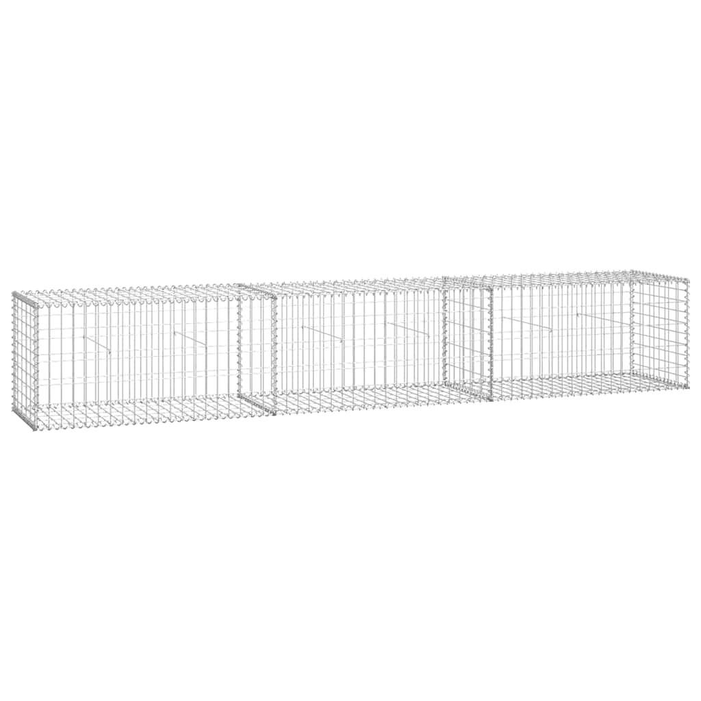 Gabion Wall with Covers Galvanised Steel 300x50x50 cm