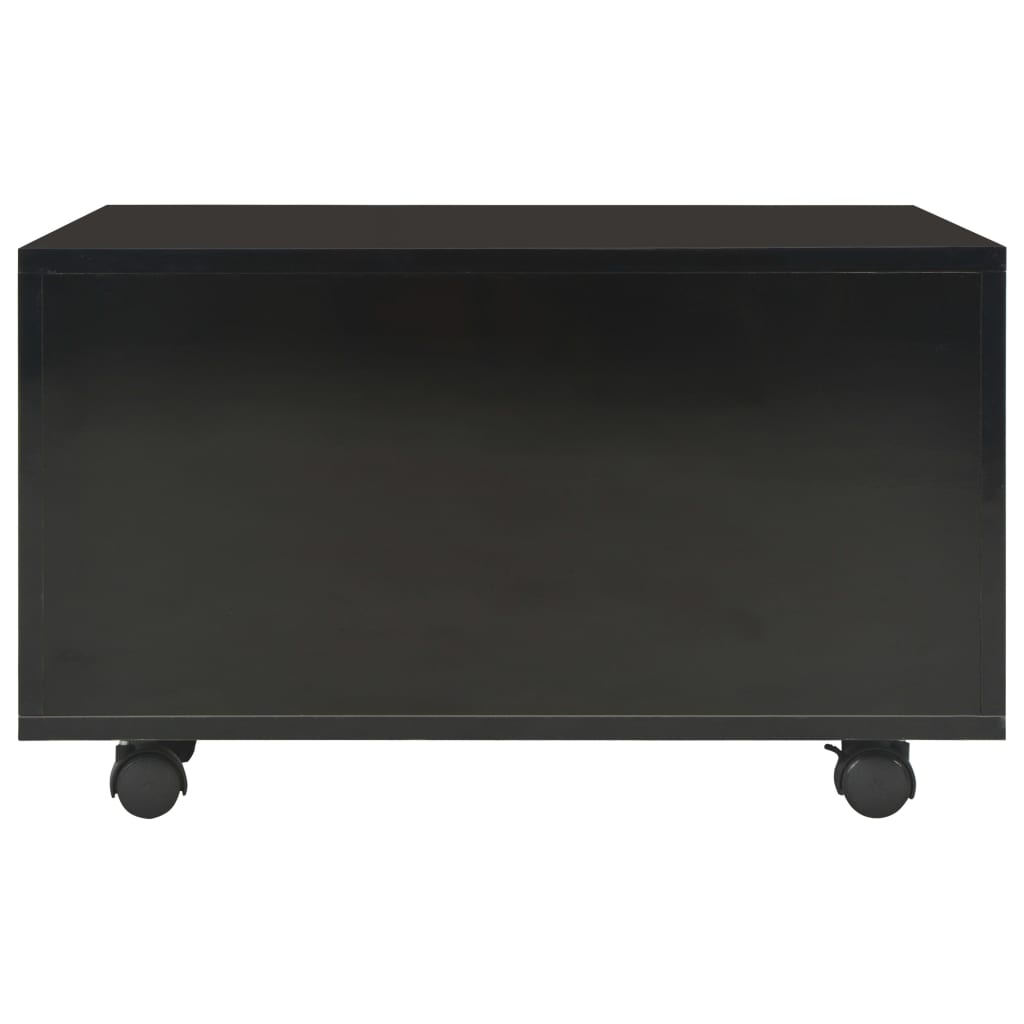 Coffee Table High Gloss Black 60x60x35 cm Engineered Wood