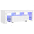 TV Cabinet with LED Lights High Gloss White 130x35x45 cm