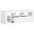 TV Cabinet with LED Lights High Gloss White 130x35x45 cm