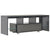 TV Cabinet with LED Lights High Gloss Black 130x35x45 cm
