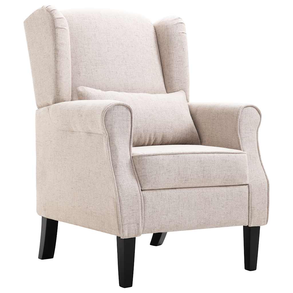 Armchair Beige Fabric