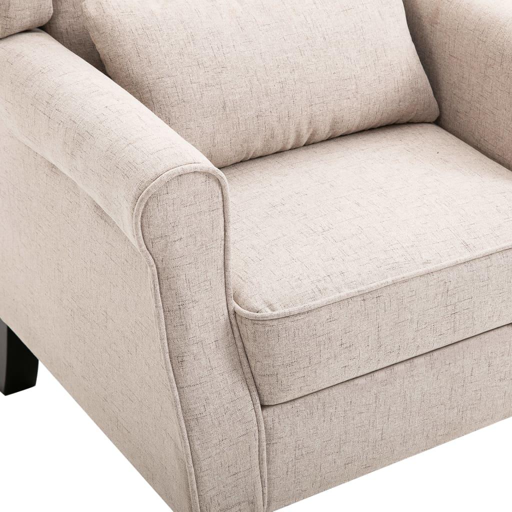 Armchair Beige Fabric