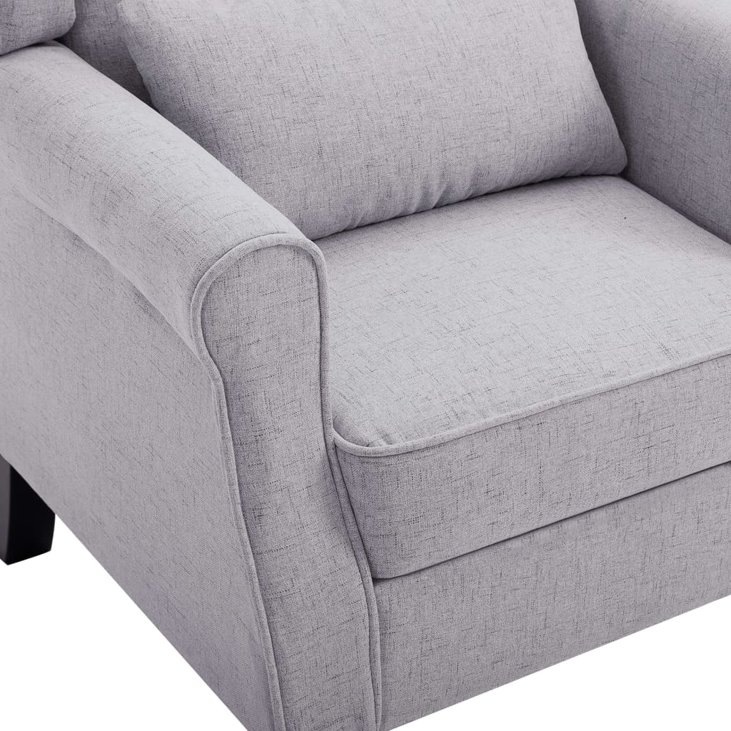 Armchair Light Grey Fabric