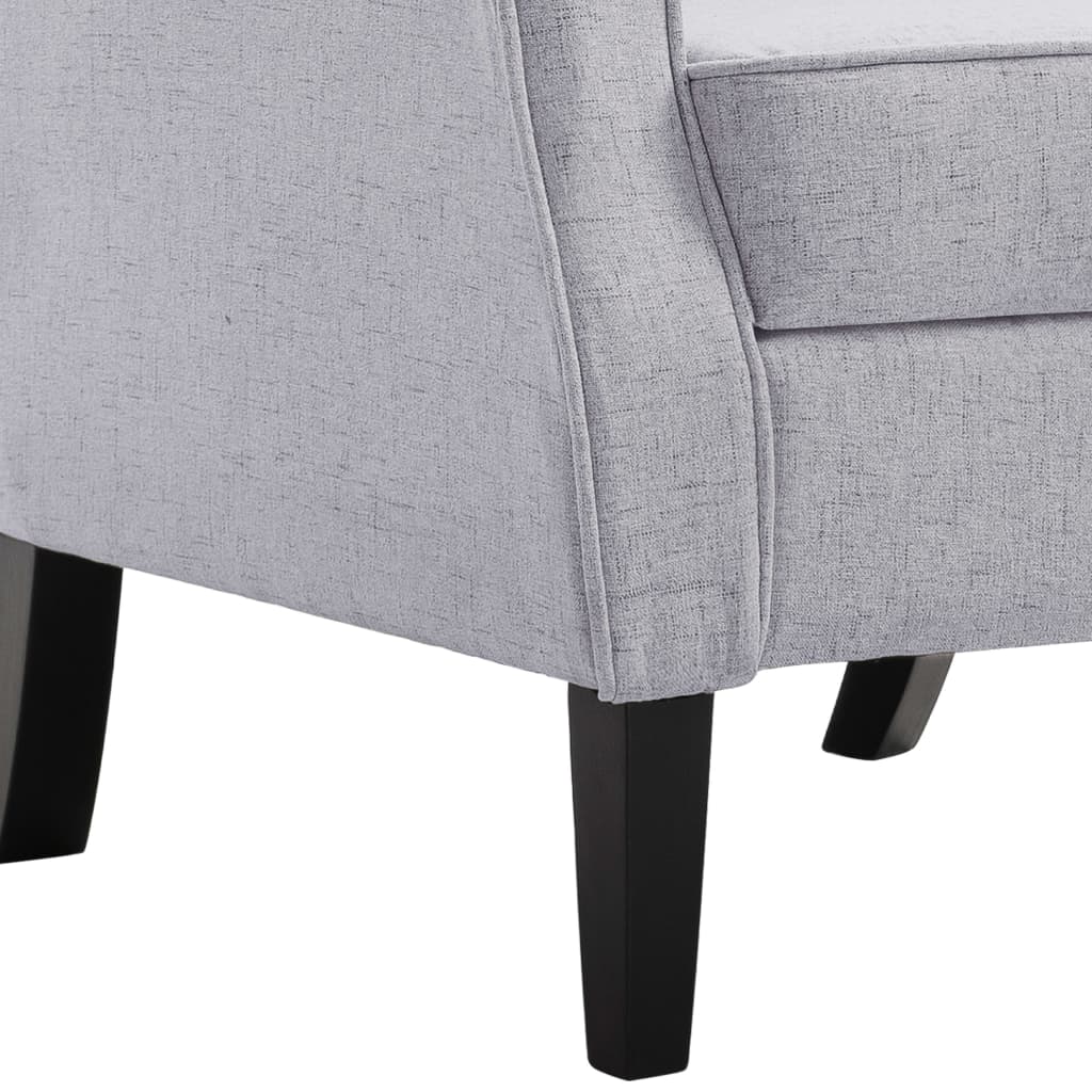 Armchair Light Grey Fabric