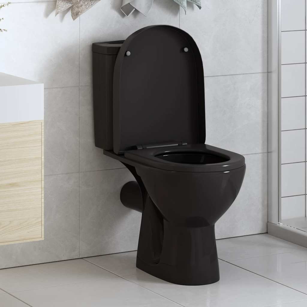 Soft-close Toilet Seat with Quick-release Design Black