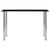 Dining Table Black 120x60x75 cm Tempered Glass