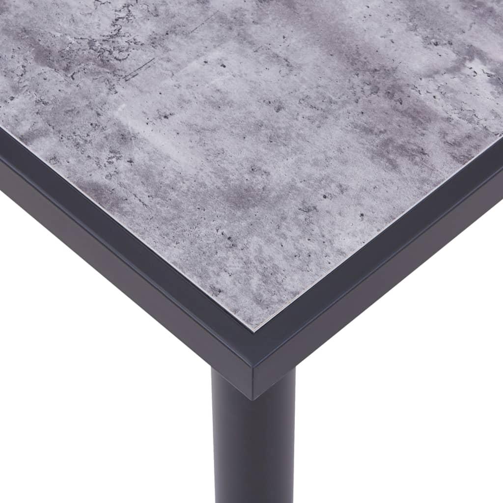 Dining Table Black and Concrete Grey 140x70x75 cm MDF