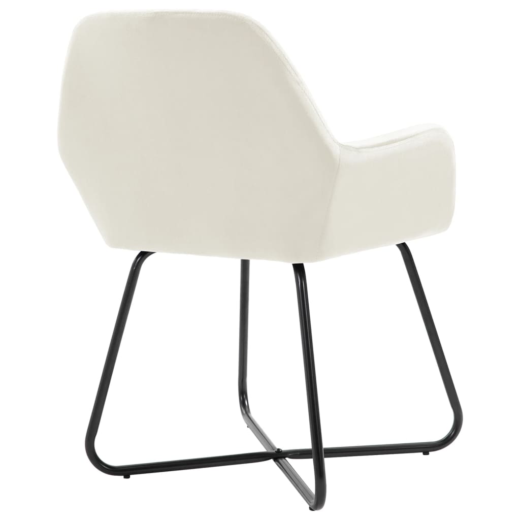 Dining Chairs 2 pcs Cream Velvet