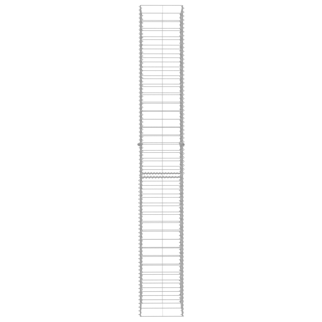 Gabion Baskets 3 pcs Galvanised Steel 25x25x197 cm