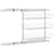 3-Tier Pull-out Kitchen Wire Basket Silver 47x25x56 cm