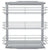 3-Tier Pull-out Kitchen Wire Basket Silver 47x35x56 cm