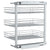 3-Tier Pull-out Kitchen Wire Basket Silver 47x35x56 cm