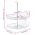 2-Tier Kitchen Wire Basket Silver 180 Degree 75x38x80 cm