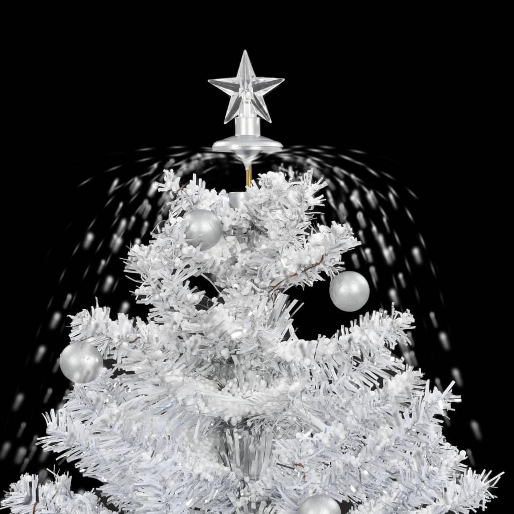 Snowing Christmas Tree with Umbrella Base White 75 cm