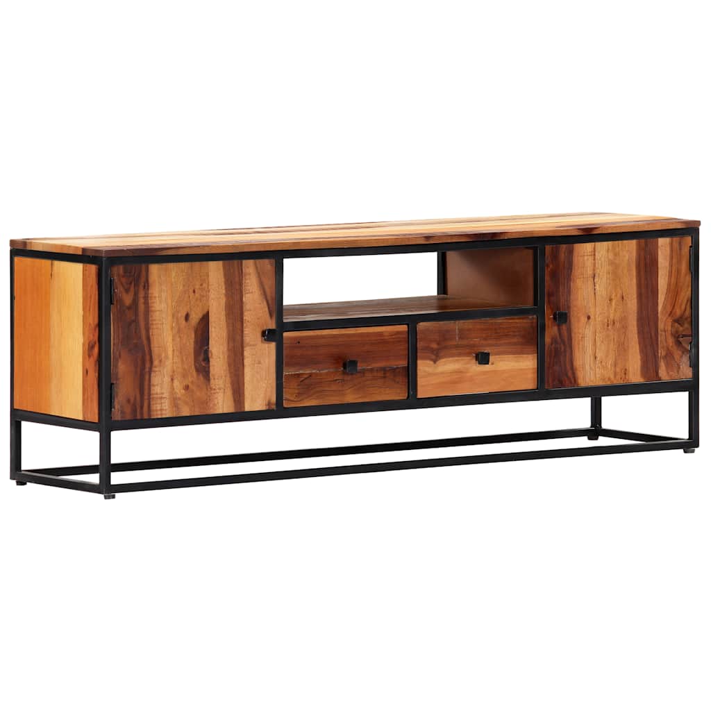 TV Cabinet 120x30x40 cm Solid Reclaimed Wood and Steel