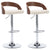 Bar Stools 2 pcs Cream Faux Leather and Bentwood