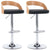 Bar Stools 2 pcs Black Faux Leather and Bentwood