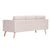 2 Piece Sofa Set Fabric Cream