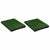 Pet Toilets 2 pcs with Tray & Faux Turf Green 63x50x7 cm WC