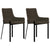 Dining Chairs 2 pcs Brown Fabric