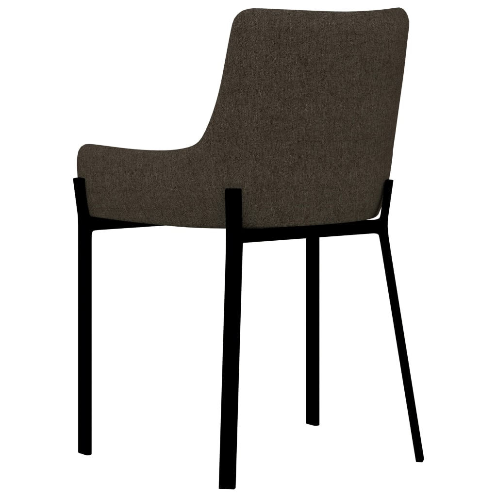 Dining Chairs 2 pcs Brown Fabric