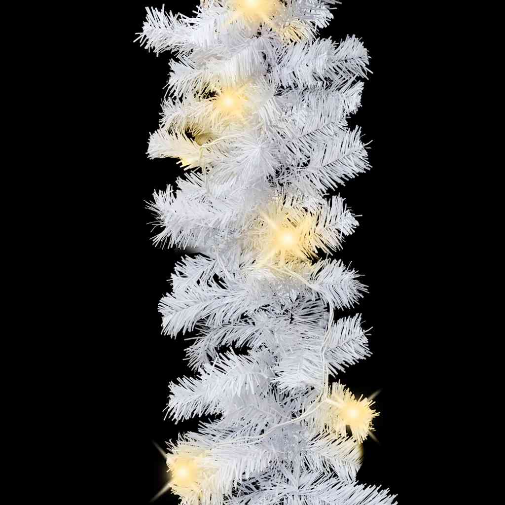 Christmas Garland with LED Lights 5 m White
