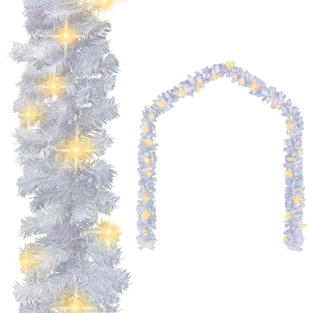 Christmas Garland with LED Lights 20 m White