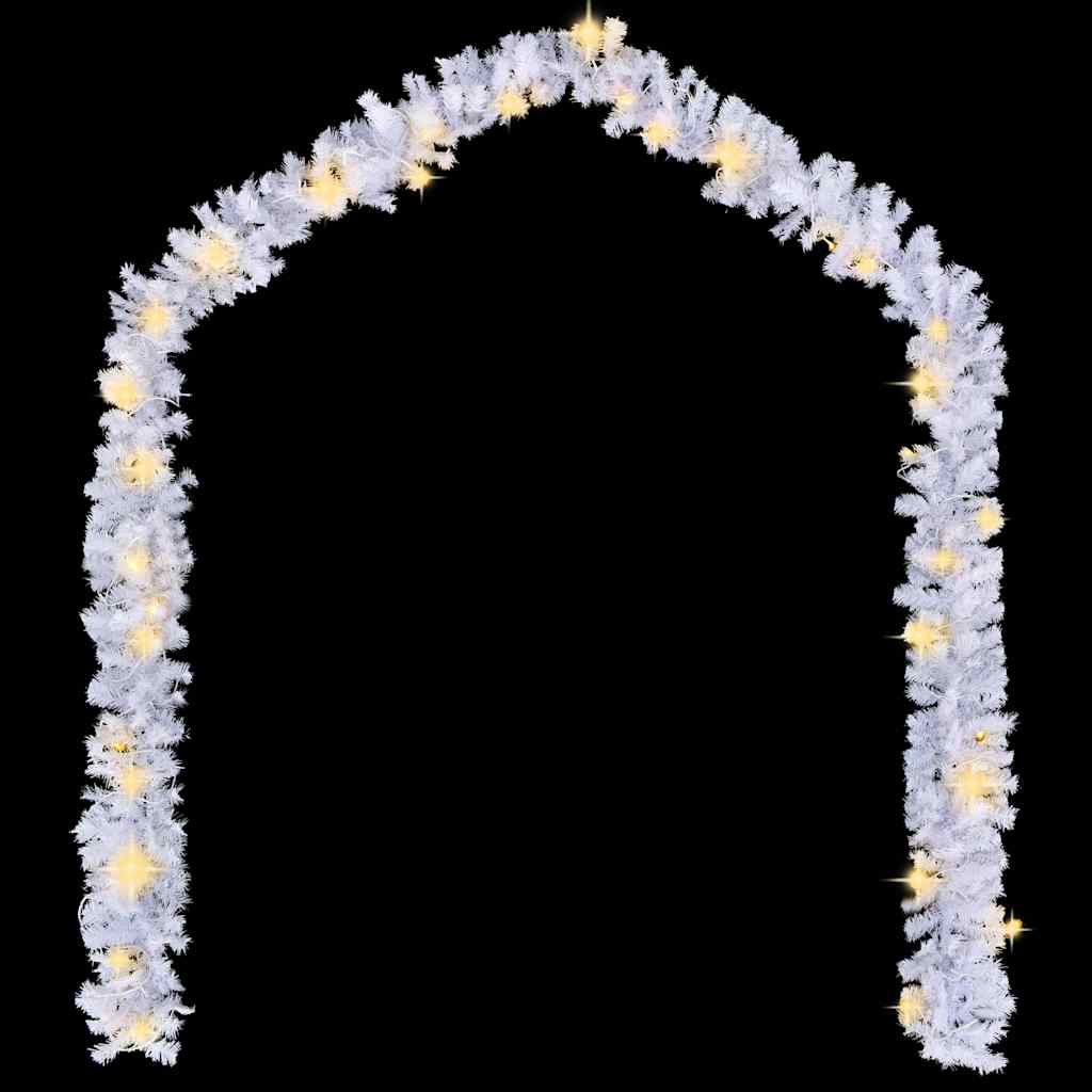 Christmas Garland with LED Lights 20 m White