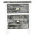 Nightstand Grey and White 38x28x45 cm Paulownia Wood