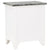 Nightstand Grey and White 38x28x45 cm Paulownia Wood