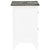 Nightstand Grey and White 38x28x45 cm Paulownia Wood