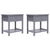 Nightstands 2 pcs Grey 40x29x42 cm Paulownia Wood