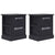 Nightstands 2 pcs Black 38x28x45 cm Paulownia Wood