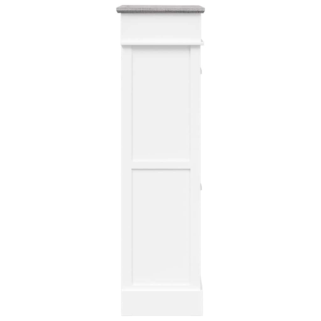Shoe Cabinet Grey 50x28x98 cm Paulownia Wood