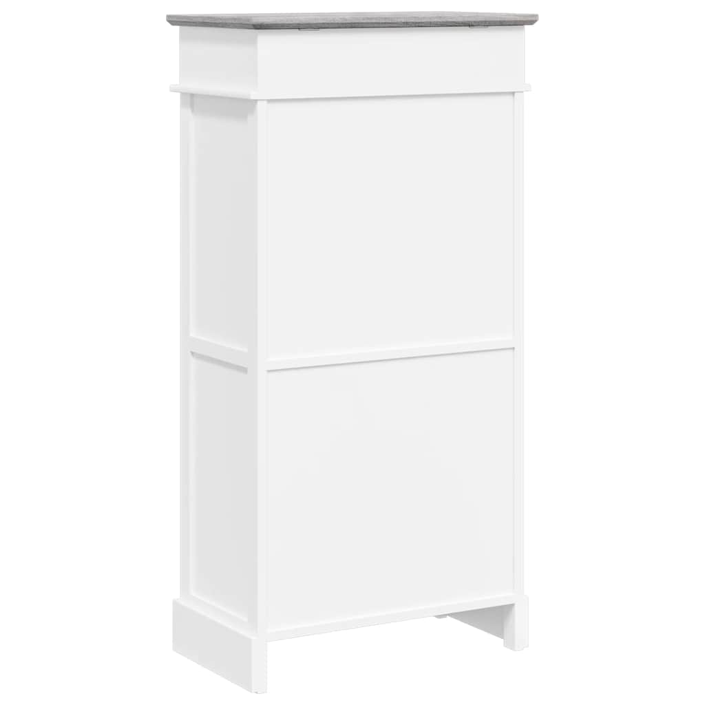 Shoe Cabinet Grey 50x28x98 cm Paulownia Wood
