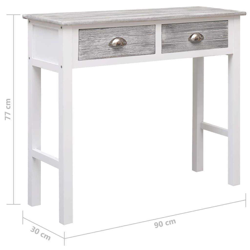 Console Table Grey 90x30x77 cm Wood