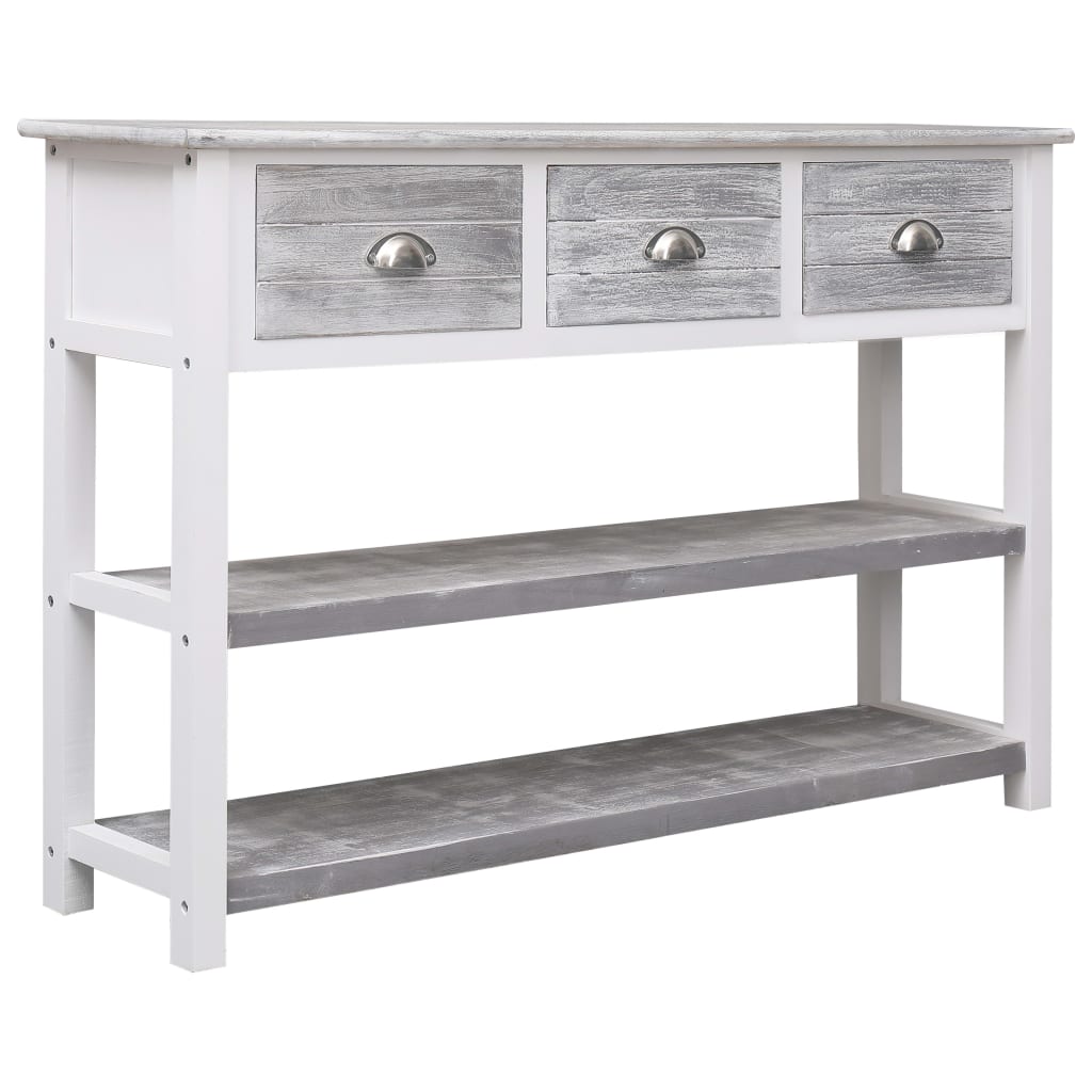Sideboard Antique Grey 115x30x76 cm Wood