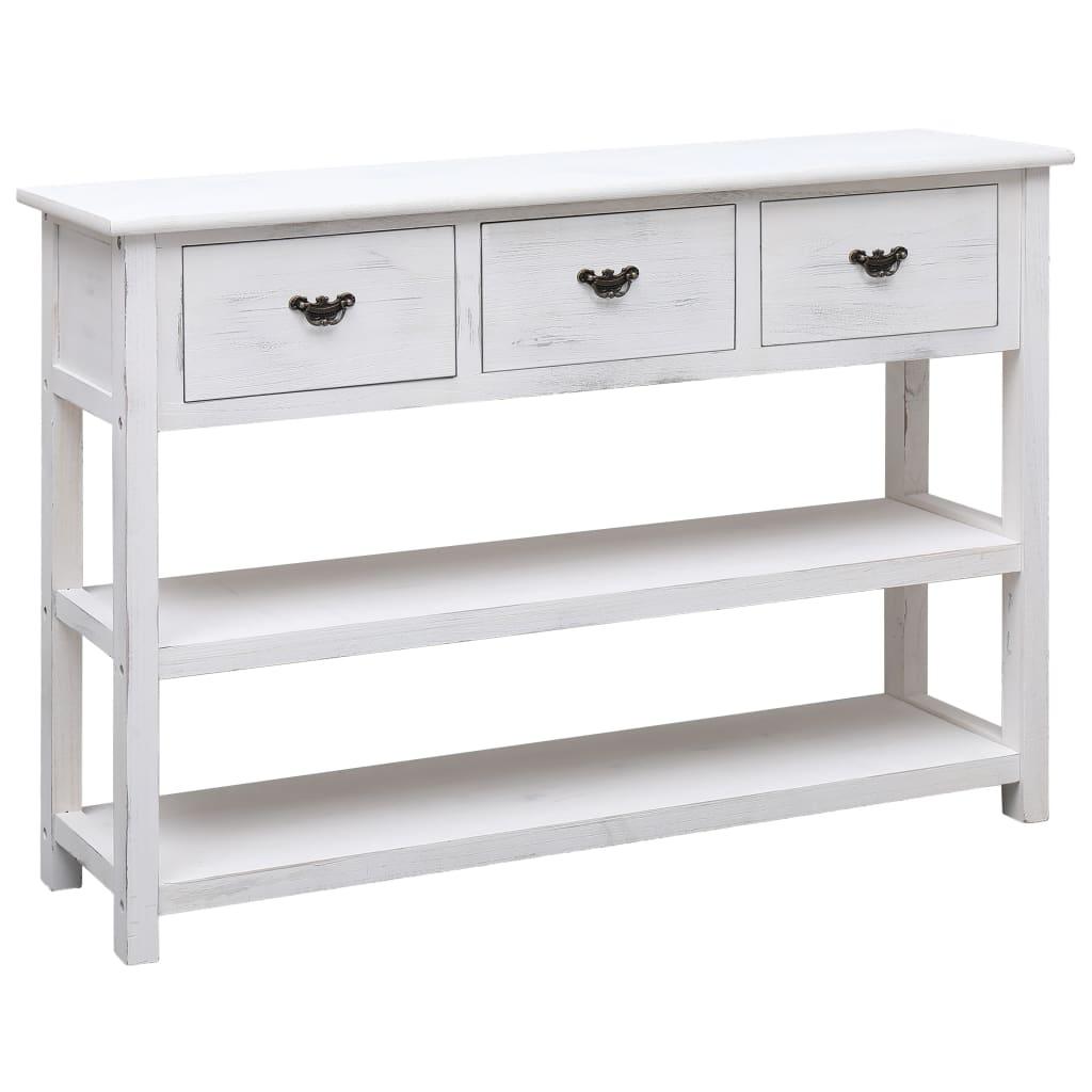 Sideboard Antique White 115x30x76 cm Wood