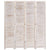 4-Panel Room Divider White 140x165 cm Wood