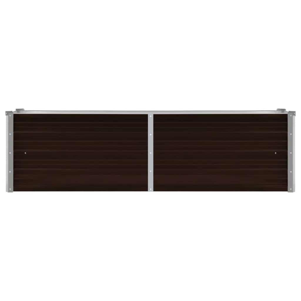 Garden Raised Bed Brown 160x40x45 cm Galvanised Steel