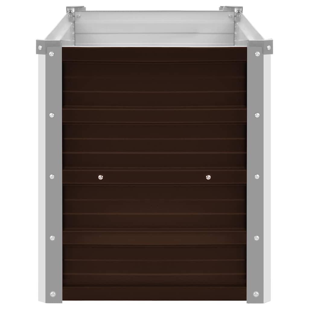 Garden Raised Bed Brown 160x40x45 cm Galvanised Steel