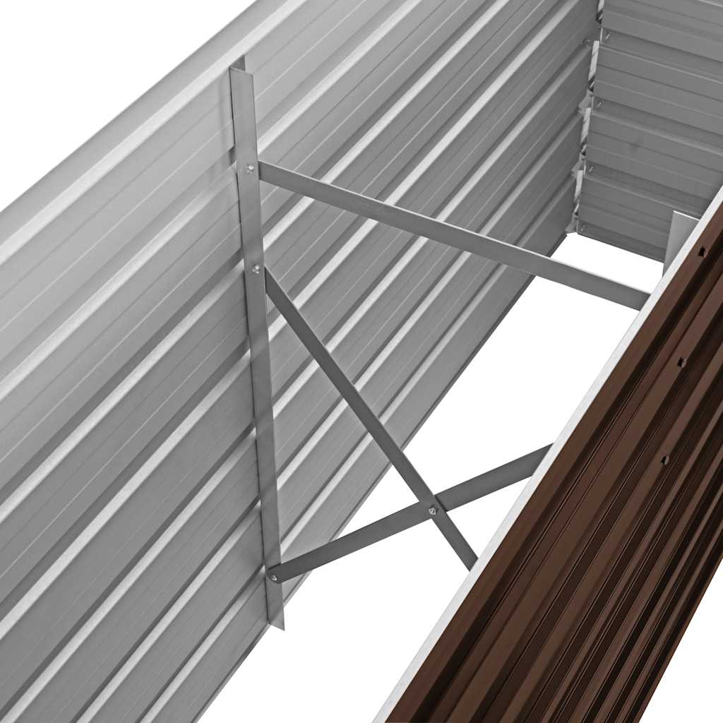 Garden Raised Bed Brown 160x40x45 cm Galvanised Steel