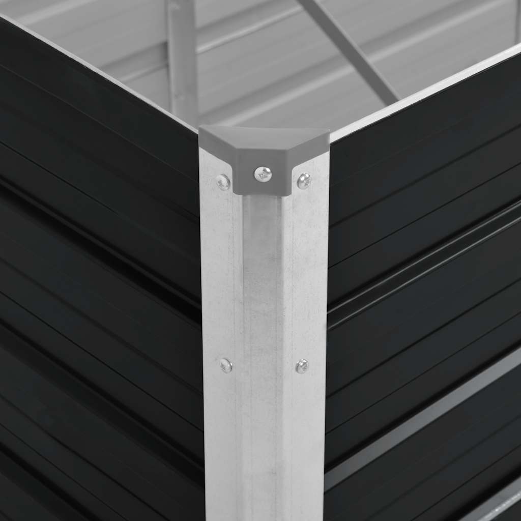 Garden Raised Bed Anthracite 320x80x77 cm Galvanised Steel