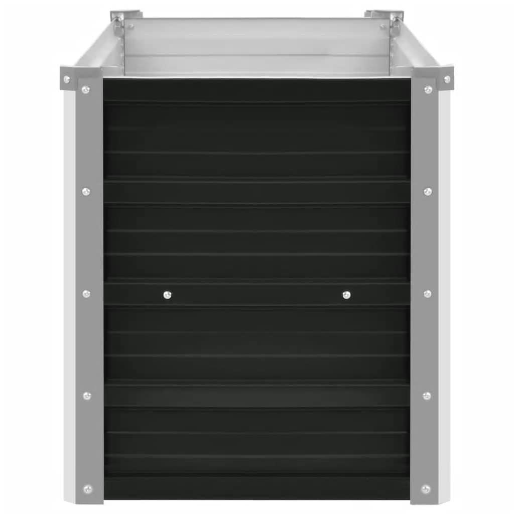 Garden Raised Bed Anthracite 160x40x45 cm Galvanised Steel