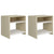 Bedside Cabinets 2 pcs White and Sonoma Oak 40x30x40 cm