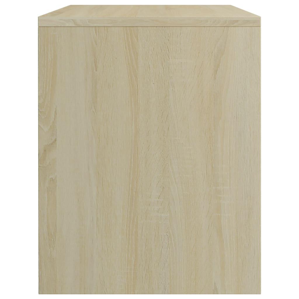 Bedside Cabinets 2 pcs White and Sonoma Oak 40x30x40 cm