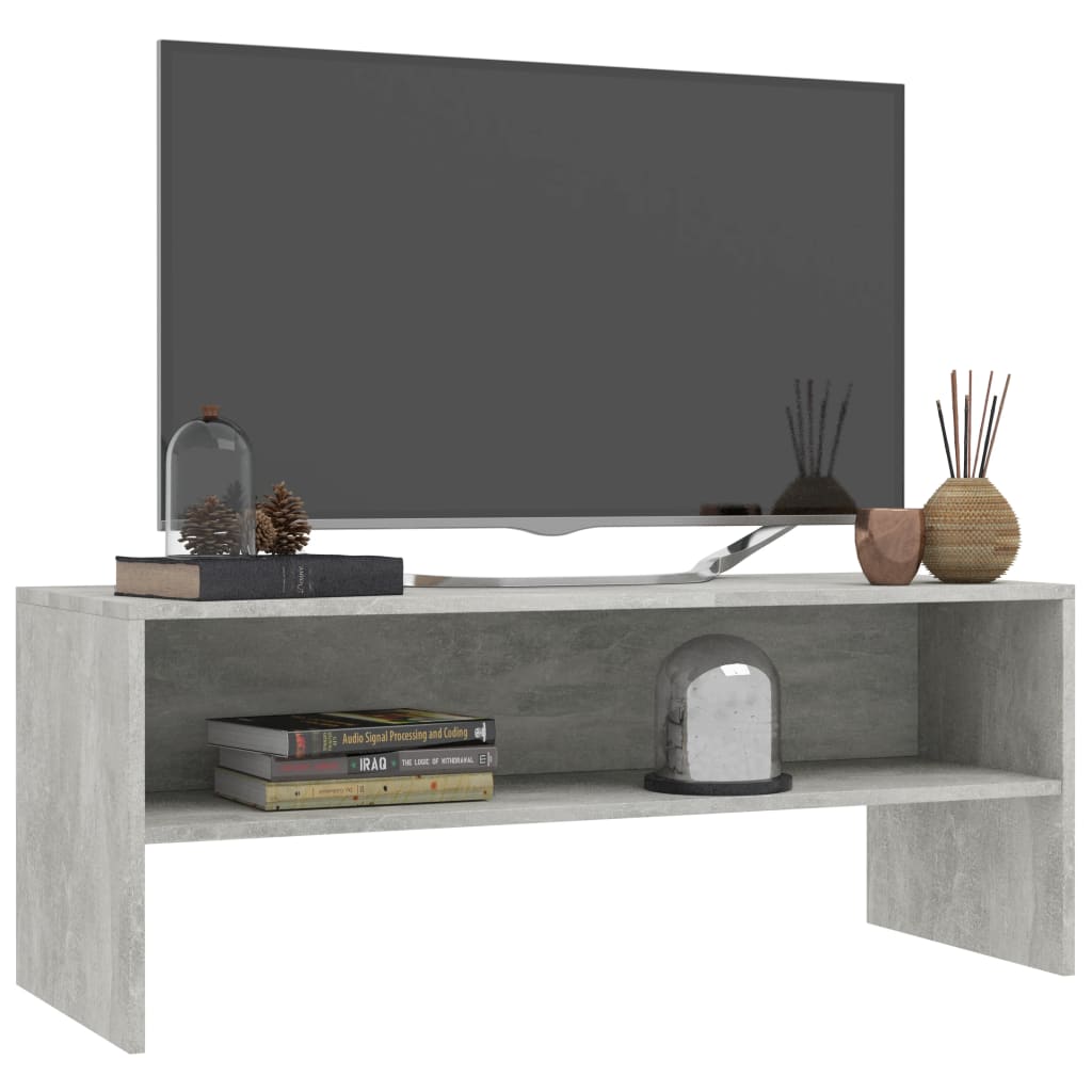 TV Cabinet Concrete Grey 100x40x40 cm Engineered Wood