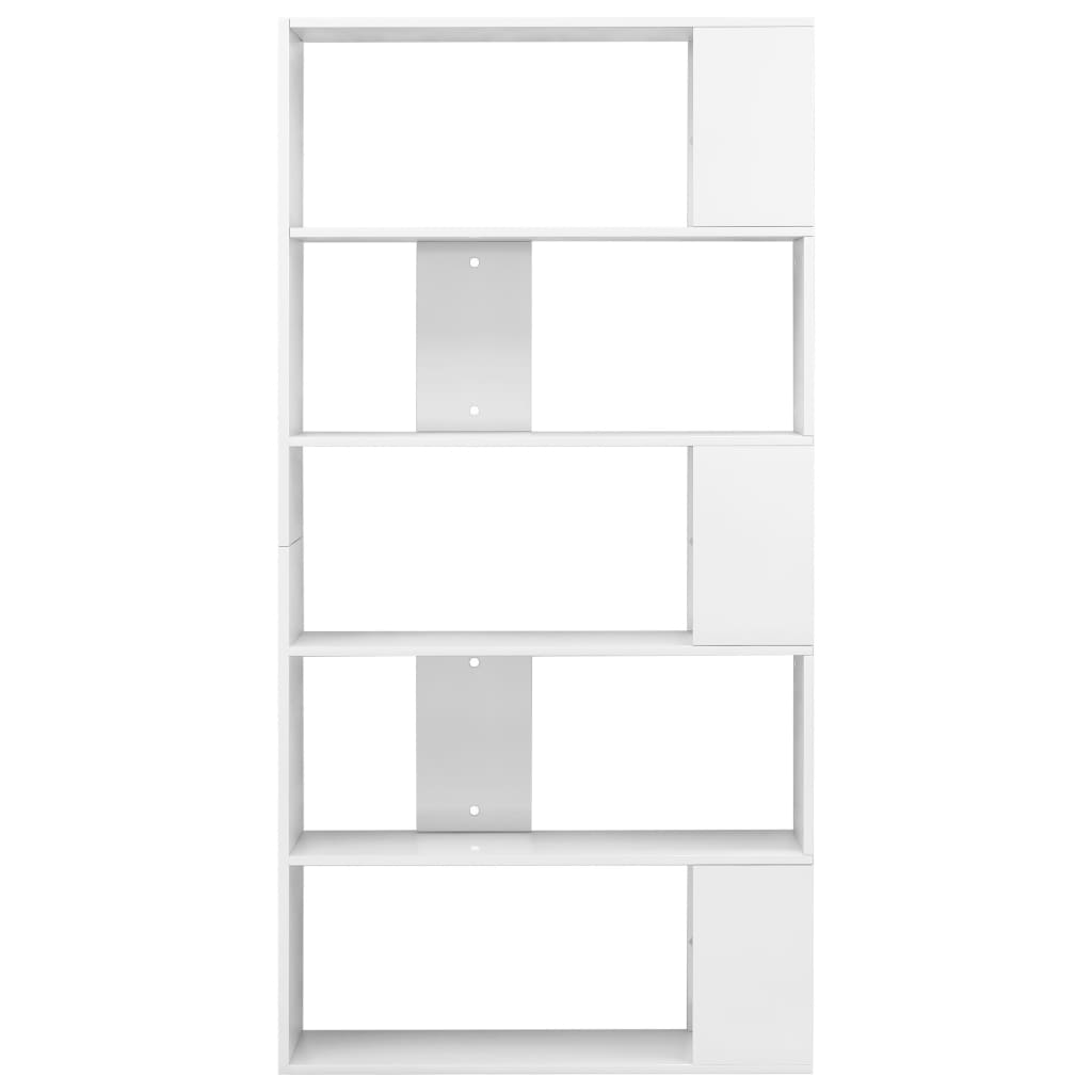 Book Cabinet/Room Divider High Gloss White 80x24x159 cm